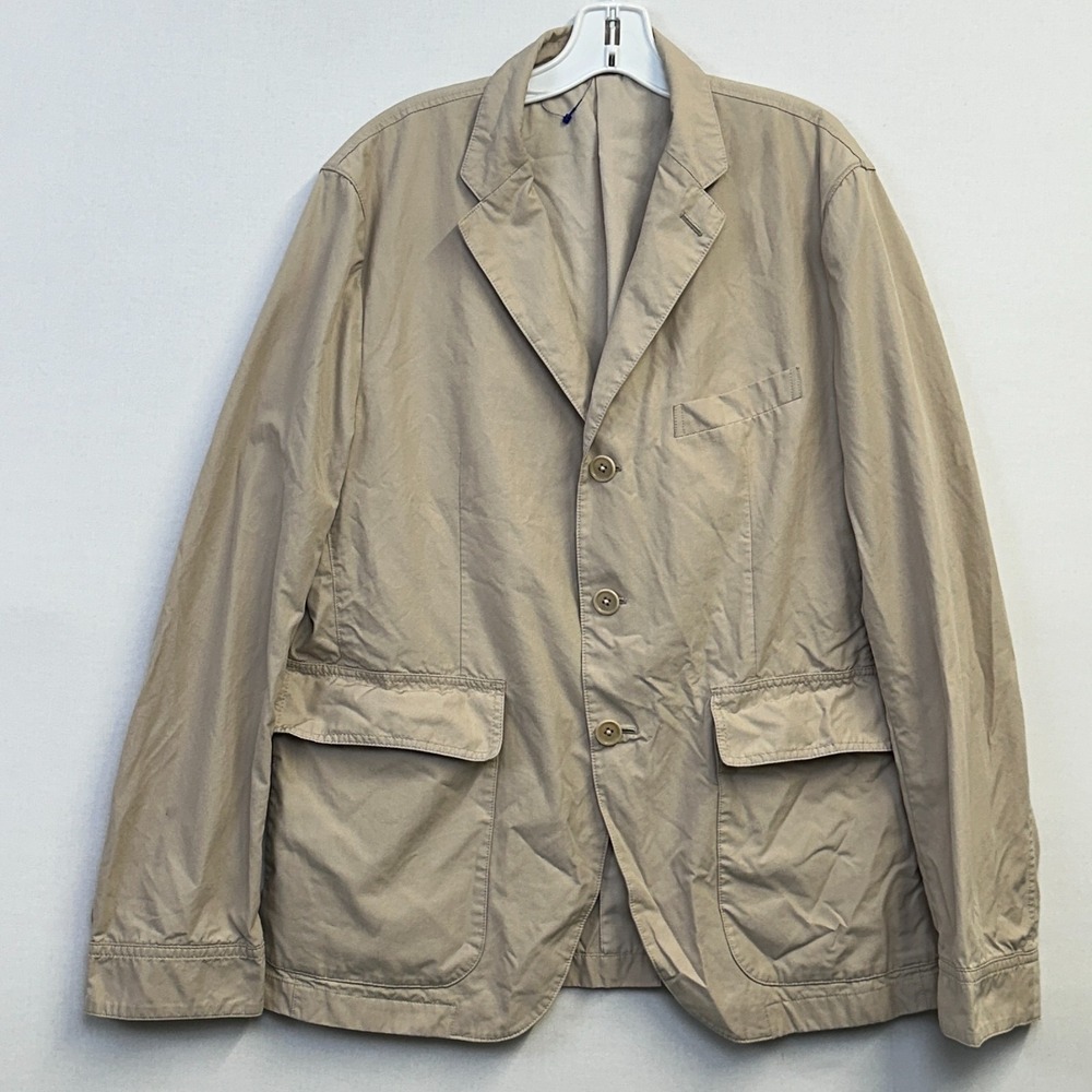 Margaret Howell Blazer Sport Coat Beige Men's Size L Cotton Blend Made in Japan